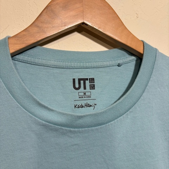 Uniqlo X Keith Haring Tokyo Japan Kuyakusho Street Teal Blue Green Tee Medium - Picture 3 of 5